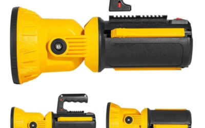 Lanterna Holofote Multifuncional Com Tripé Super Potente Amarelo Branco