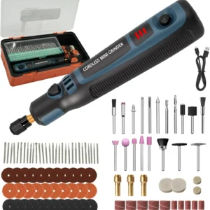 Micro Retífica Com Acessórios Mini Furadeira E Maleta 96 Pcs